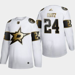 Maend-NHL-Dallas-Stars-Troeje-Roope-Hintz-24-Golden-Edition-Hvid-Authentic