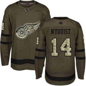 Maend-NHL-Detroit-Red-Wings-Troeje-Gustav-Nyquist-14-Camo-Groen-Authentic