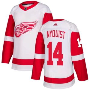 Maend-NHL-Detroit-Red-Wings-Troeje-Gustav-Nyquist-14-Hvid-Authentic