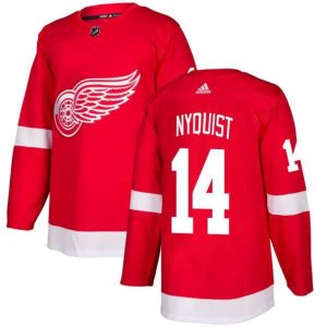 Maend-NHL-Detroit-Red-Wings-Troeje-Gustav-Nyquist-14-Roed-Authentic