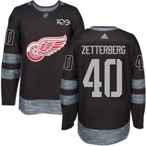 Maend-NHL-Detroit-Red-Wings-Troeje-Henrik-Zetterberg-40-1917-2017-100th-Anniversary-Sort-Authentic