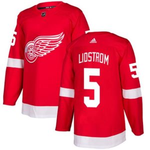 Maend-NHL-Detroit-Red-Wings-Troeje-Nicklas-Lidstrom-5-Authentic-Roed-Hjemme