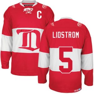 Maend-NHL-Detroit-Red-Wings-Troeje-Nicklas-Lidstrom-5-Authentic-Throwback-Roed-CCM-Winter-Classic