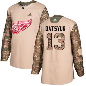 Maend-NHL-Detroit-Red-Wings-Troeje-Pavel-Datsyuk-13-Authentic-Camo-Veterans-Day-Practice