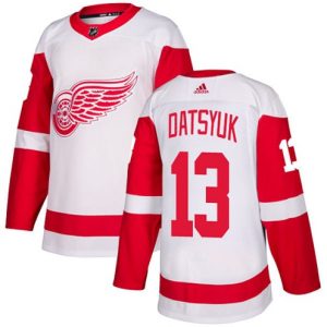 Maend-NHL-Detroit-Red-Wings-Troeje-Pavel-Datsyuk-13-Authentic-Hvid-Ude