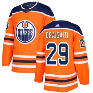 Maend-NHL-Edmonton-Oilers-Troeje-Leon-Draisaitl-29-Authentic-Orange-Hjemme