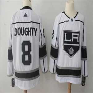 Maend-NHL-Los-Angeles-Kings-Troeje-Drew-Doughty-8-2018-19-Hvid-Authentic