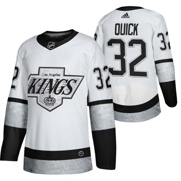 Maend-NHL-Los-Angeles-Kings-Troeje-Jonathan-Quick-32-2021-22-Third-Hvid-Classic