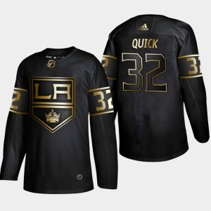 Maend-NHL-Los-Angeles-Kings-Troeje-Jonathan-Quick-32-Authentic-2019-Golden-Edition-Sort-Player