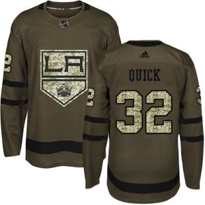 Maend-NHL-Los-Angeles-Kings-Troeje-Jonathan-Quick-32-Authentic-Groen-Salute-to-Service