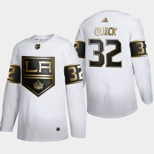 Maend-NHL-Los-Angeles-Kings-Troeje-Jonathan-Quick-32-Golden-Edition-Hvid-Authentic