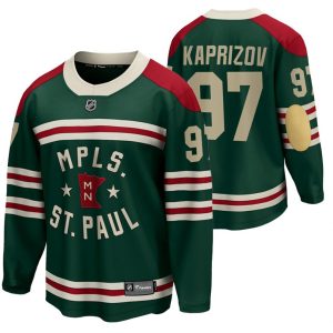 Maend-NHL-Minnesota-Wild-Troeje-Kirill-Kaprizov-97-Groen-2022-Winter-Classic-State