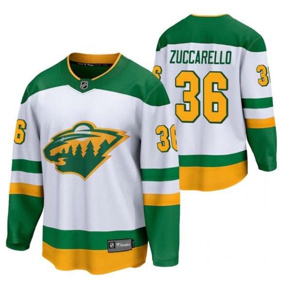 Maend-NHL-Minnesota-Wild-Troeje-Mats-Zuccarello-36-2021-Reverse-Retro-Hvid-Special-Edition