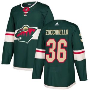 Maend-NHL-Minnesota-Wild-Troeje-Mats-Zuccarello-36-Groen-Authentic