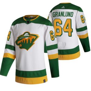 Maend-NHL-Minnesota-Wild-Troeje-Mikael-Granlund-64-2021-Reverse-Retro-Authentic-Hvid