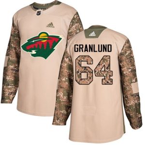 Maend-NHL-Minnesota-Wild-Troeje-Mikael-Granlund-64-Authentic-Camo-Veterans-Day-Practice