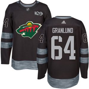 Maend-NHL-Minnesota-Wild-Troeje-Mikael-Granlund-64-Authentic-Sort-1917-2017-100th-Anniversary