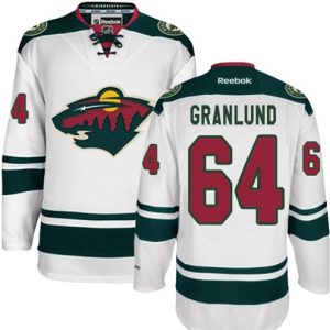 Maend-NHL-Minnesota-Wild-Troeje-Mikael-Granlund-64-Reebok-Hvid-Ude