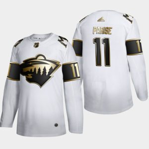 Maend-NHL-Minnesota-Wild-Troeje-Zach-Parise-11-Golden-Edition-Hvid-Authentic