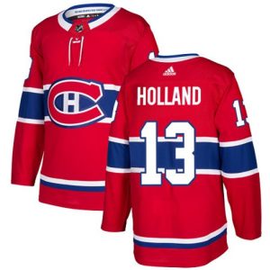 Maend-NHL-Montreal-Canadiens-Troeje-Peter-Holland-13-Authentic-Roed-Hjemme