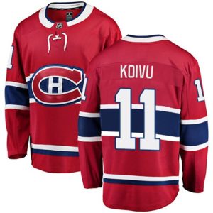 Maend-NHL-Montreal-Canadiens-Troeje-Saku-Koivu-11-Breakaway-Roed-Fanatics-Branded-Hjemme