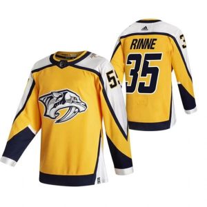 Maend-NHL-Nashville-Predators-Troeje-Pekka-Rinne-35-2022-Reverse-Retro-Gul-Authentic