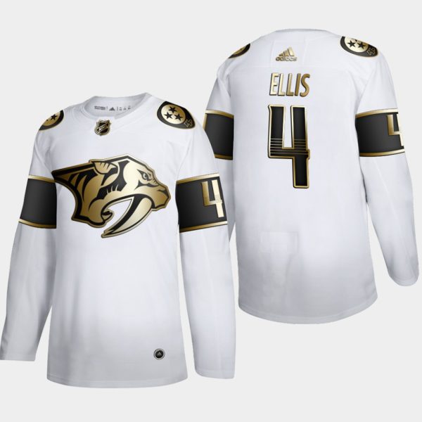 Maend-NHL-Nashville-Predators-Troeje-Ryan-Ellis-4-Golden-Edition-Hvid-Authentic