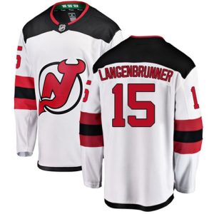 Maend-NHL-New-Jersey-Devils-Troeje-Jamie-Langenbrunner-15-Breakaway-Hvid-Fanatics-Branded-Ude
