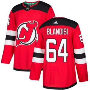 Maend-NHL-New-Jersey-Devils-Troeje-Joseph-Blandisi-64-Authentic-Roed-Hjemme