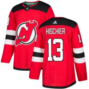 Maend-NHL-New-Jersey-Devils-Troeje-Nico-Hischier-13-Authentic-Roed-Hjemme