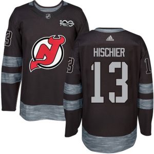 Maend-NHL-New-Jersey-Devils-Troeje-Nico-Hischier-13-Authentic-Sort-1917-2017-100th-Anniversary