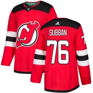 Maend-NHL-New-Jersey-Devils-Troeje-P.K.-Subban-76-Roed-Authentic