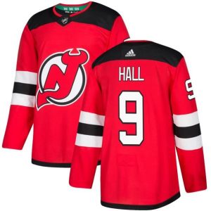 Maend-NHL-New-Jersey-Devils-Troeje-Taylor-Hall-9-Roed-Authentic