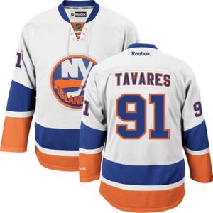 Maend-NHL-New-York-Islanders-Troeje-John-Tavares-91-Reebk-Hvid-Ude