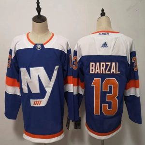 Maend-NHL-New-York-Islanders-Troeje-Mathew-Barzal-13-2018-19-Blaa-Authentic