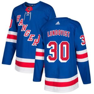 Maend-NHL-New-York-Rangers-Troeje-Henrik-Lundqvist-30-Authentic-Royal-Blaa-Hjemme