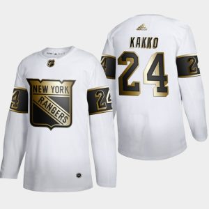 Maend-NHL-New-York-Rangers-Troeje-Kaapo-Kakko-24-Golden-Edition-Hvid-Authentic