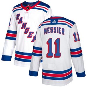 Maend-NHL-New-York-Rangers-Troeje-Mark-Messier-11-Authentic-Hvid-Ude