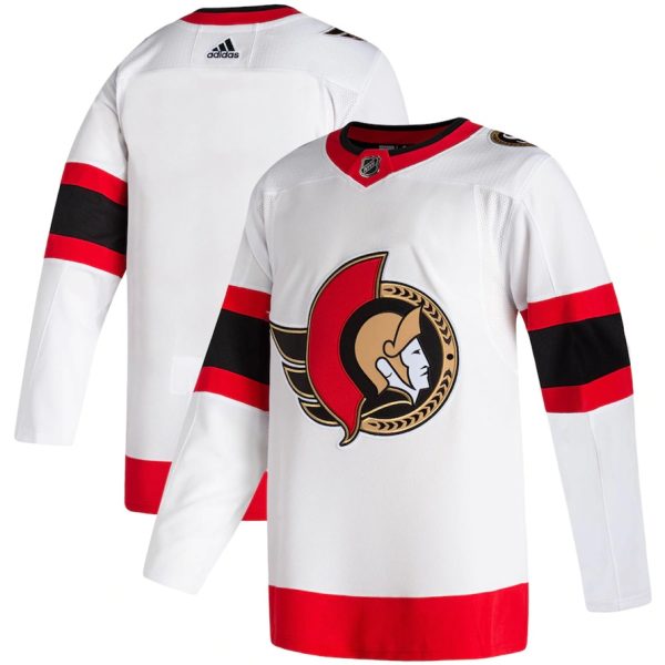 Maend-NHL-Ottawa-Senators-Troeje-Blank-Hvid-Ude-2020-21