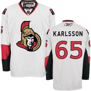 Maend-NHL-Ottawa-Senators-Troeje-Erik-Karlsson-65-Reebok-Hvid-Ude