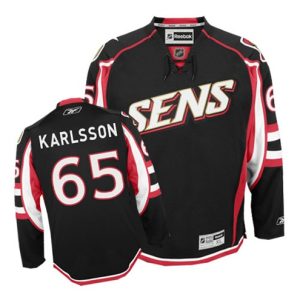 Maend-NHL-Ottawa-Senators-Troeje-Erik-Karlsson-65-Reebok-Sort-Third