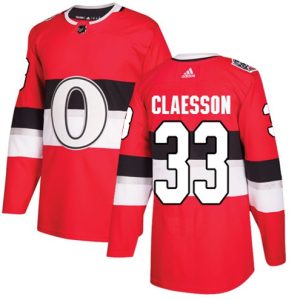 Maend-NHL-Ottawa-Senators-Troeje-Fredrik-Claesson-33-Authentic-Roed-2017-100-Classic