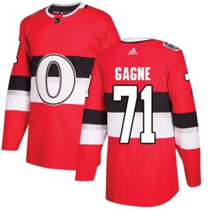 Maend-NHL-Ottawa-Senators-Troeje-Gabriel-Gagne-71-Authentic-Roed-2017-100-Classic