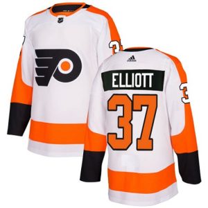 Maend-NHL-Philadelphia-Flyers-Troeje-Brian-Elliott-37-Authentic-Hvid-Ude