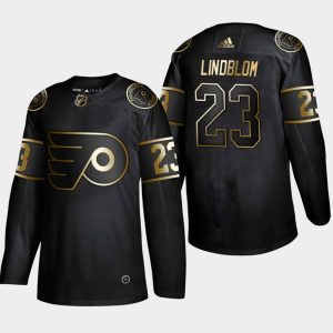 Maend-NHL-Philadelphia-Flyers-Troeje-Oskar-Lindblom-23-2019-Golden-Edition-Sort-Authentic-Player