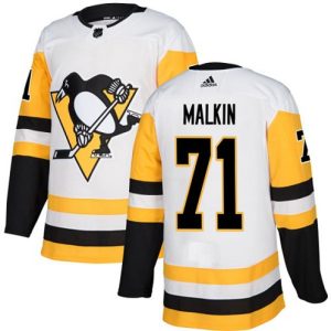 Maend-NHL-Pittsburgh-Penguins-Troeje-Evgeni-Malkin-71-Authentic-Hvid-Ude