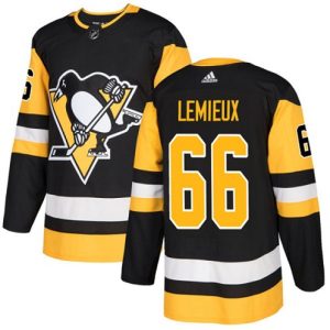 Maend-NHL-Pittsburgh-Penguins-Troeje-Mario-Lemieux-66-Authentic-Sort-Hjemme