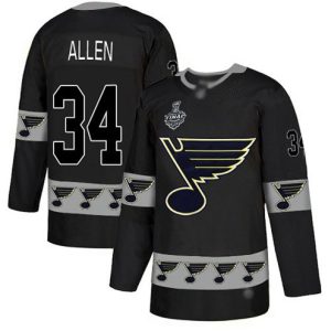 Maend-NHL-St.-Louis-Blues-Troeje-34-Jake-Allen-Sort-Logo-2019-Stanley-Cup