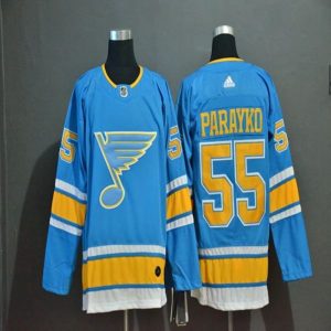 Maend-NHL-St.-Louis-Blues-Troeje-Colton-Parayko-55-2018-19-Blaa-Authentic