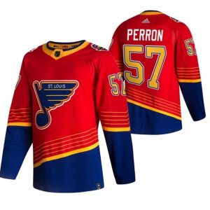 Maend-NHL-St.-Louis-Blues-Troeje-David-Perron-57-2022-Reverse-Retro-Roed-Authentic